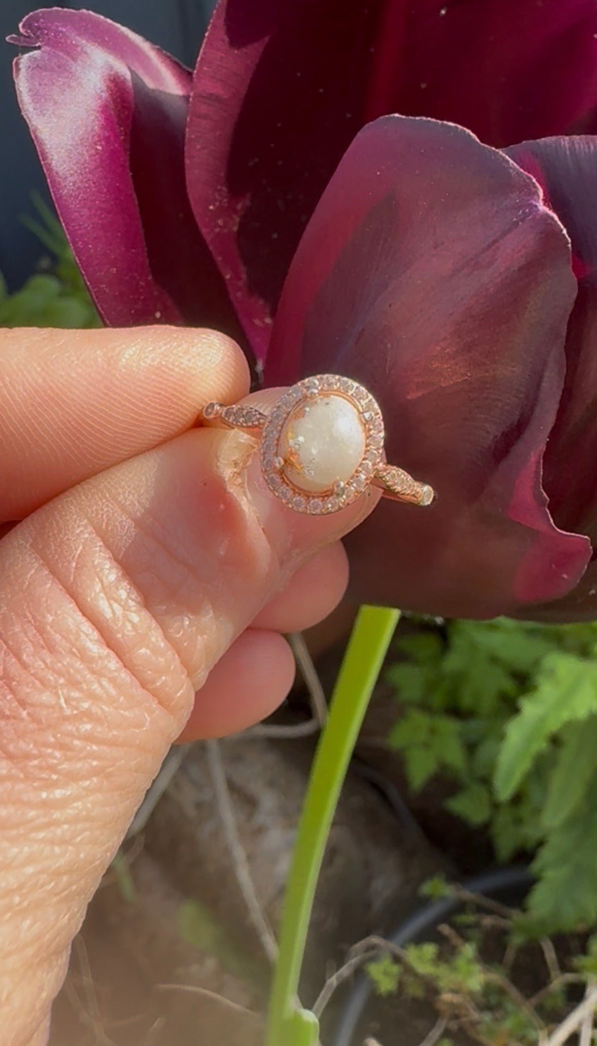 S925 rose gold plated, breastmilk ring.