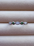 S925 Breastmilk ring with May Birthstones