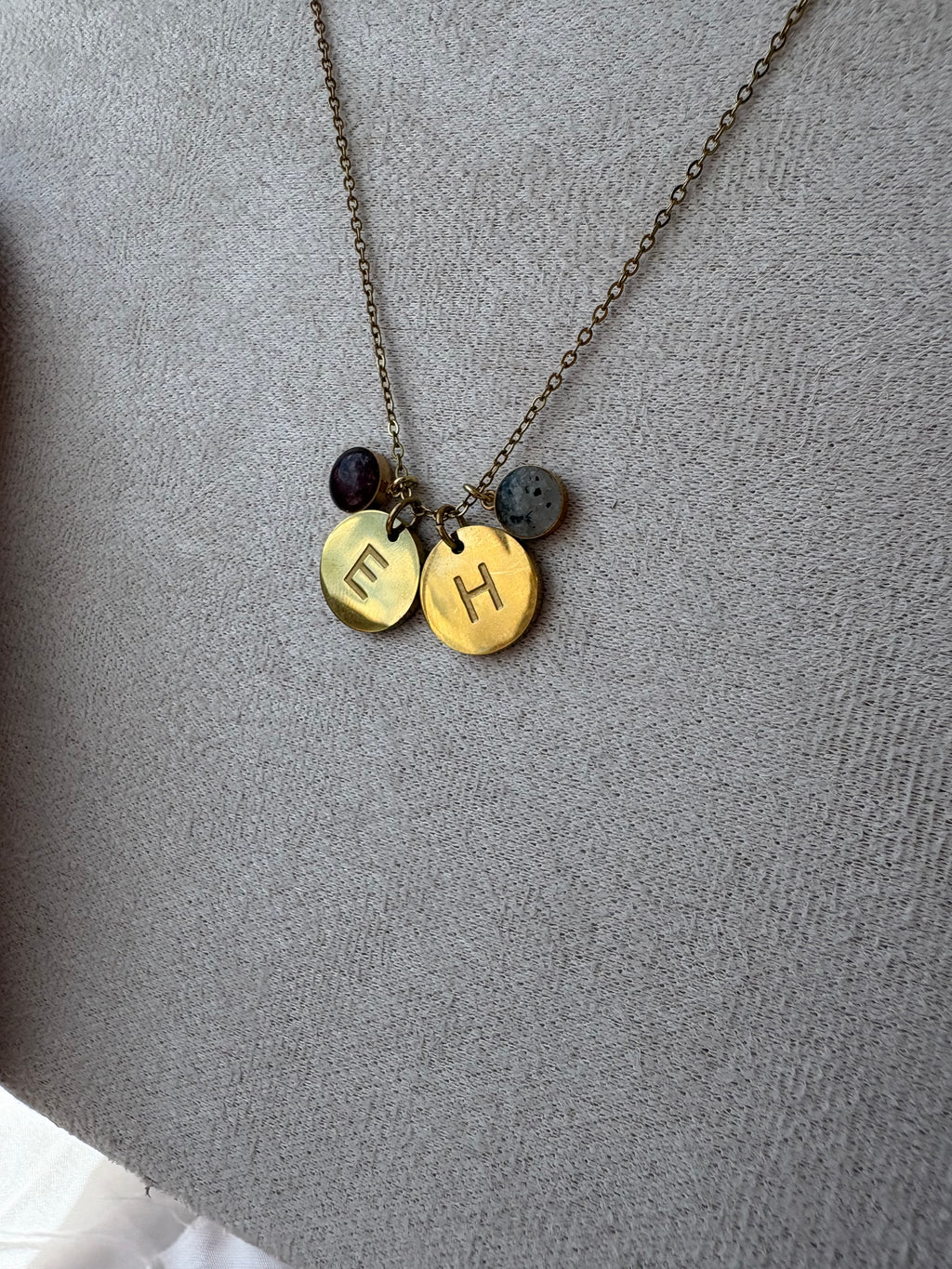Initial & Birthstone Necklace