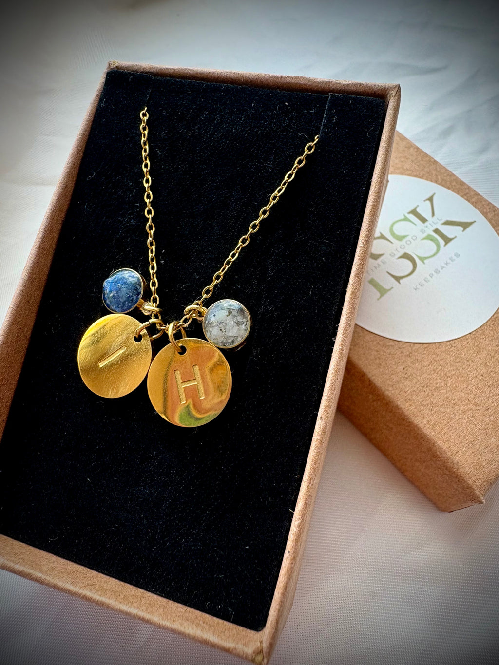 Initial & Birthstone Necklace