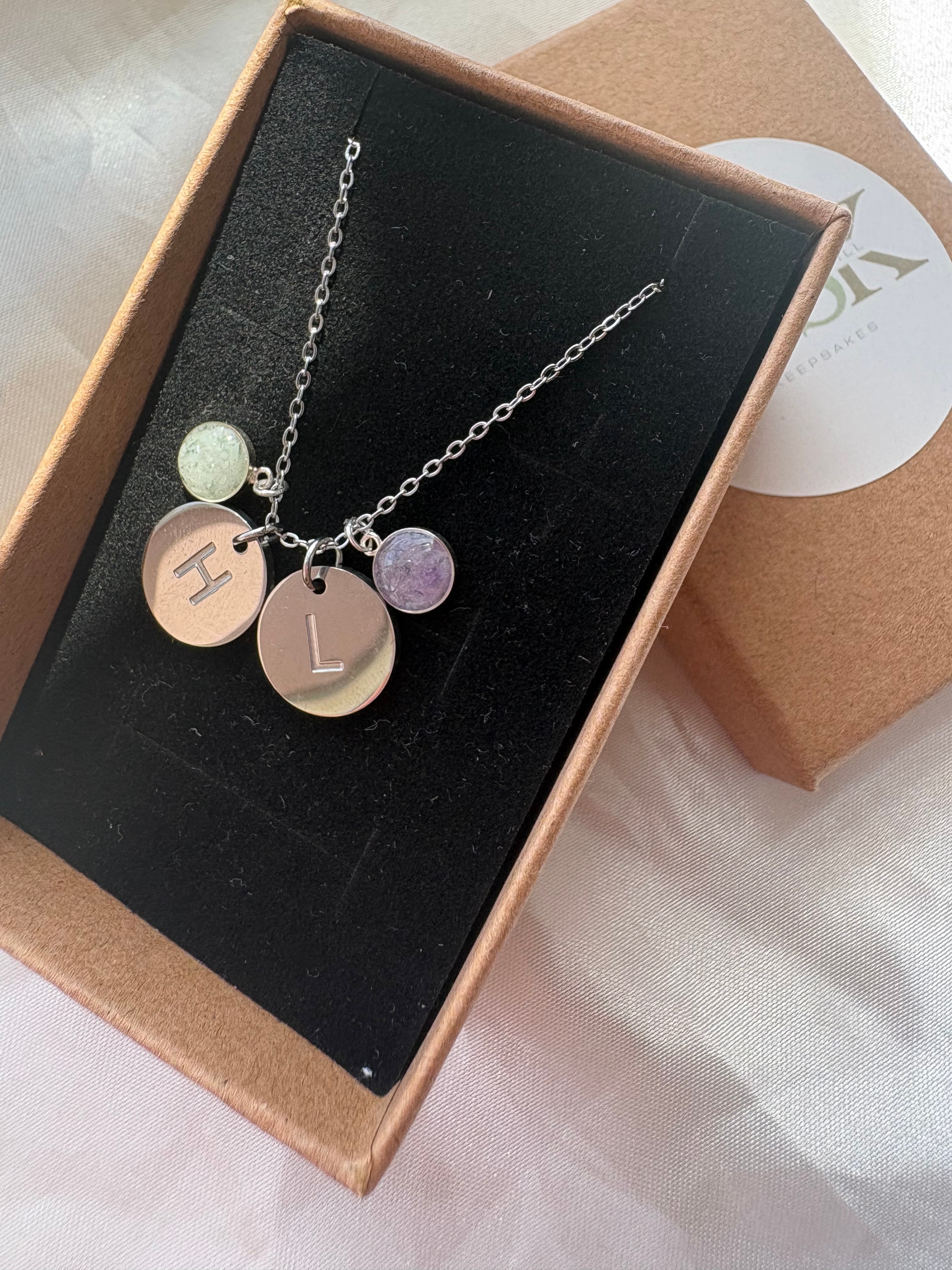 Initial & Birthstone Necklace